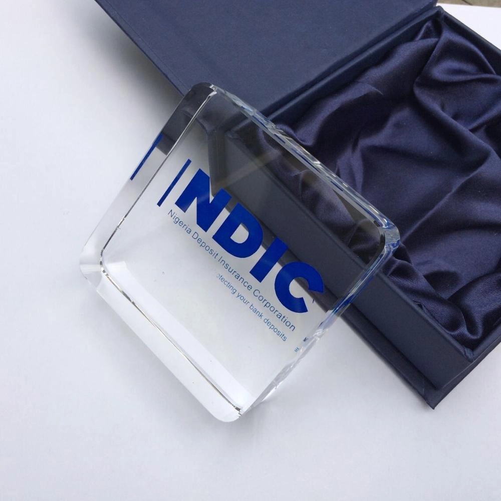 Custom Crystal Square Paperweight 3