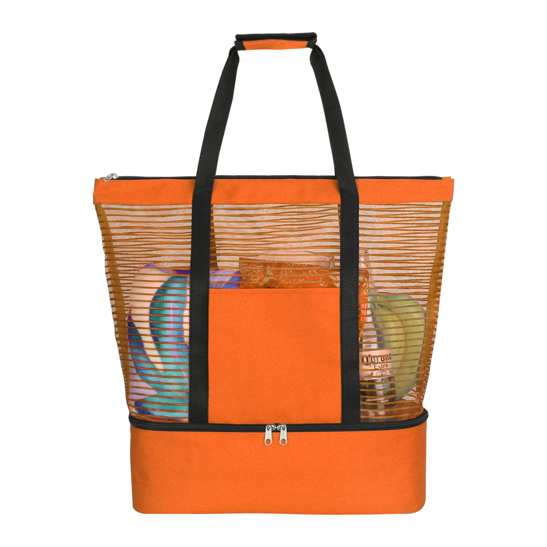 Versatile 10-Can Insulated Mesh Beach Tote Cooler 7