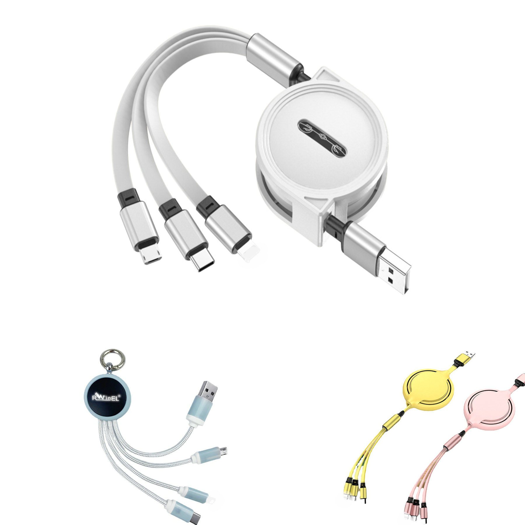 3-in-1 Retractable Data Cable 1