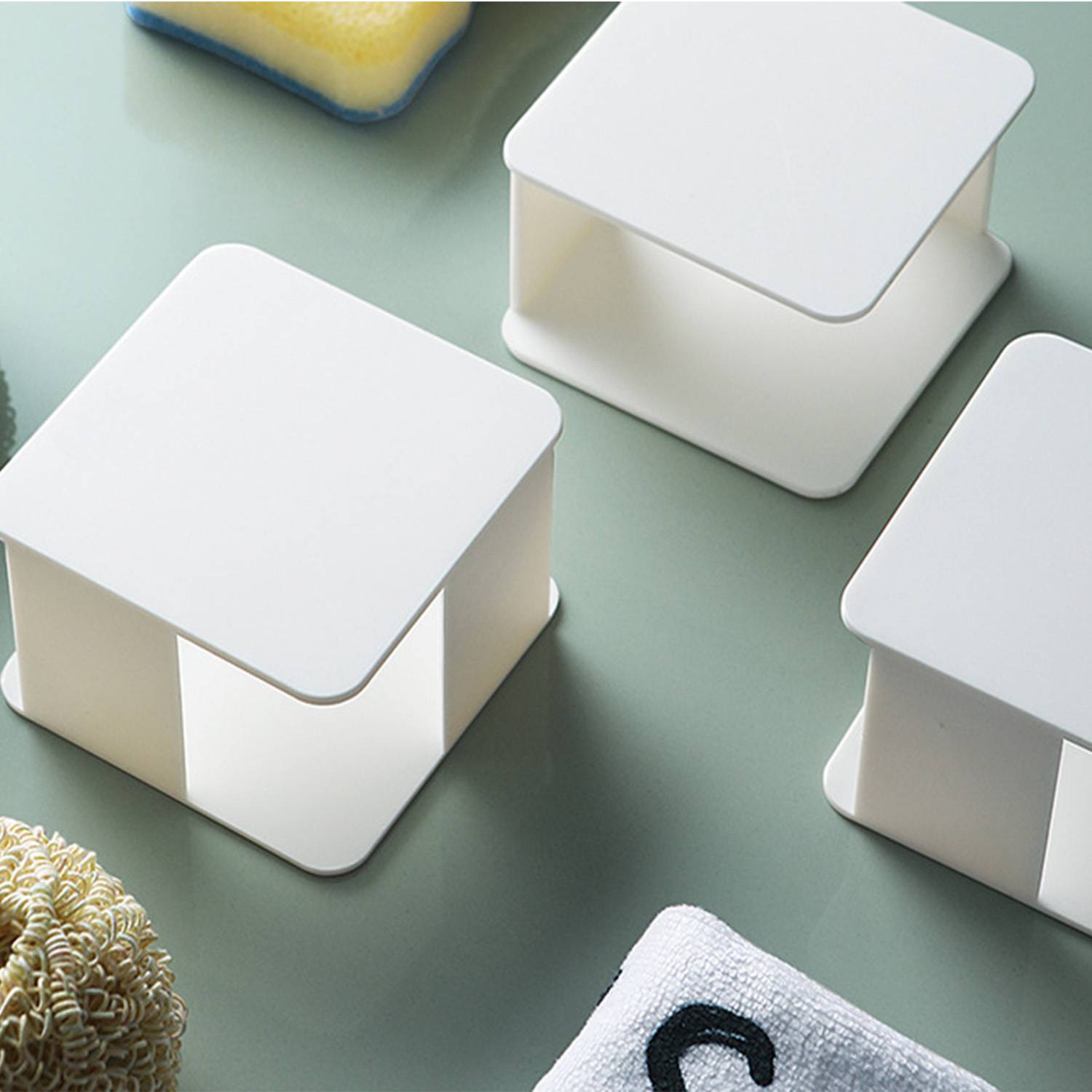 Kitchen Sink Dish Sponge Drain Rack ABS 4