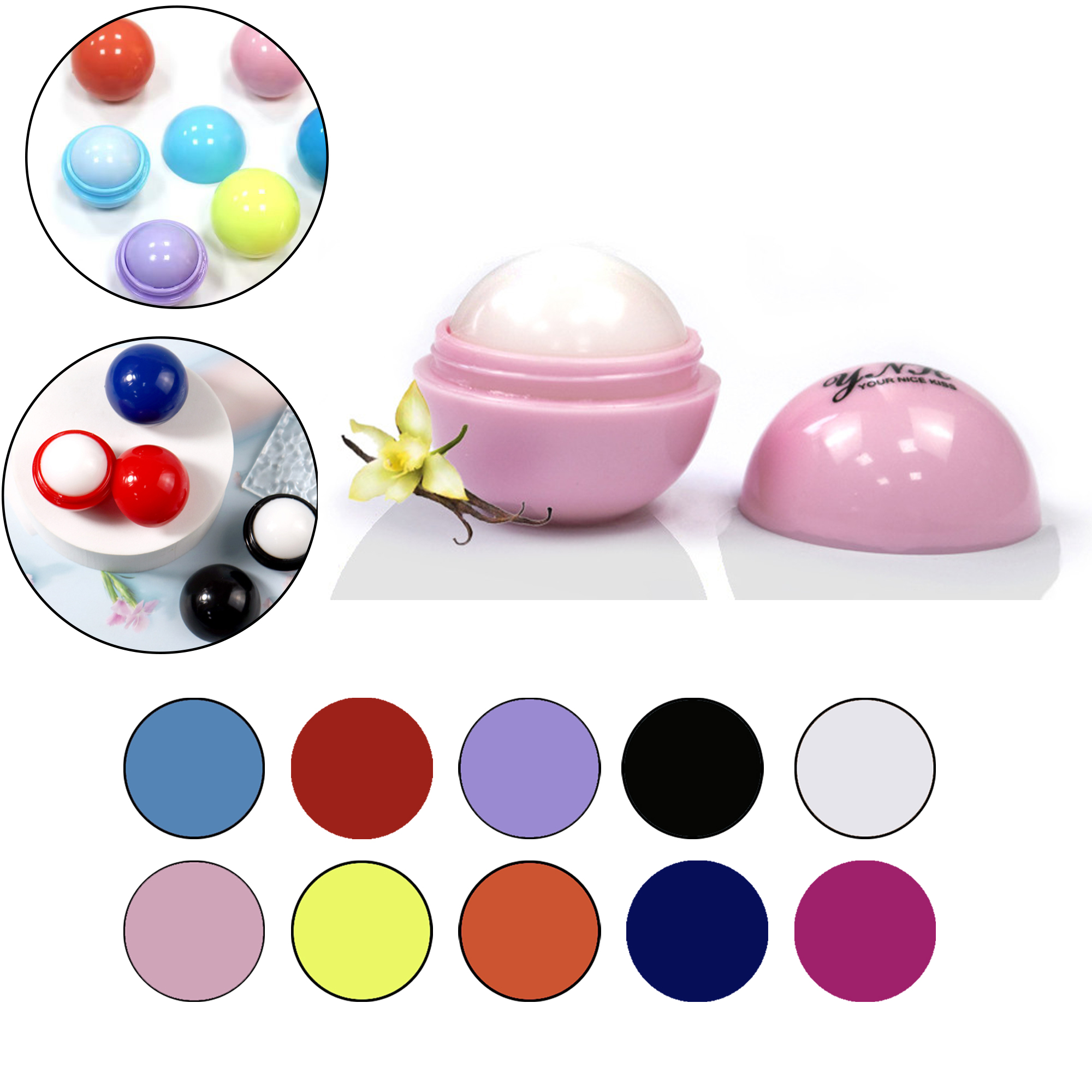 Ball-shaped Fruity Lip Balm 1