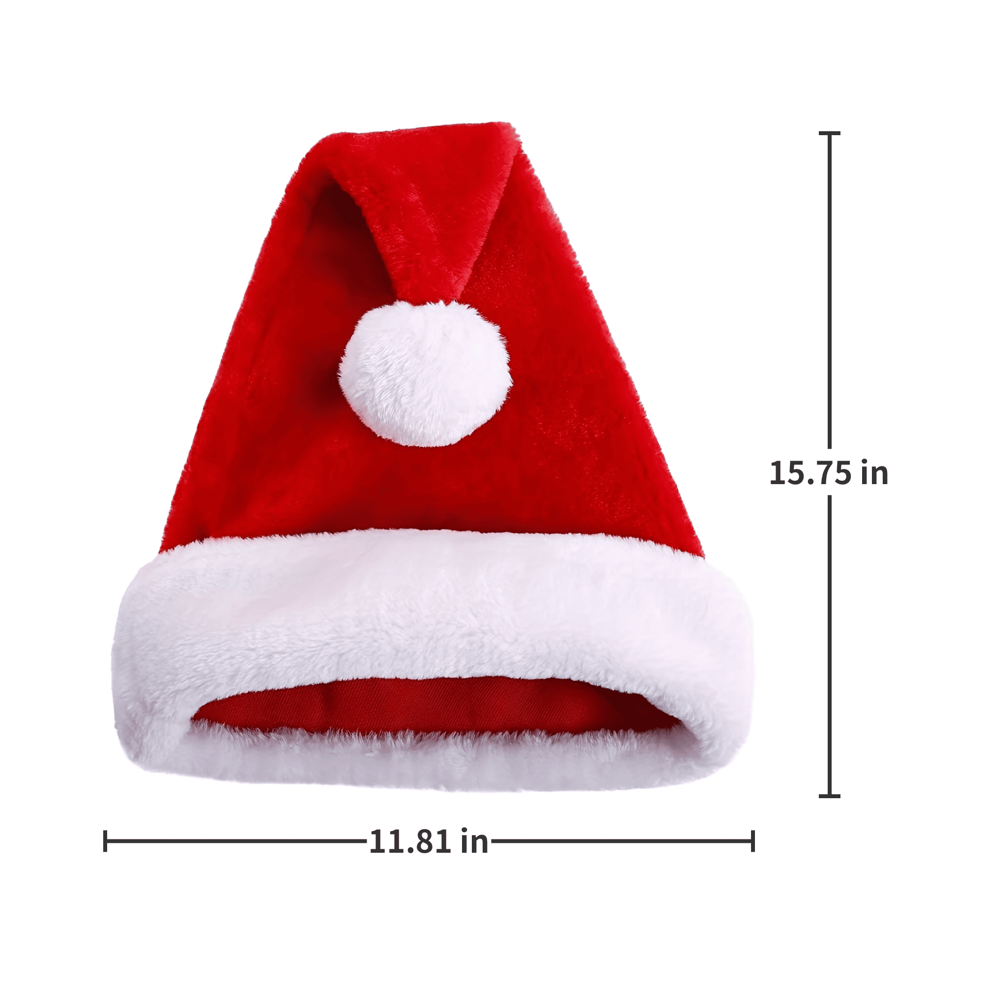 Thickened Plush Adult Christmas Santa Hat 5