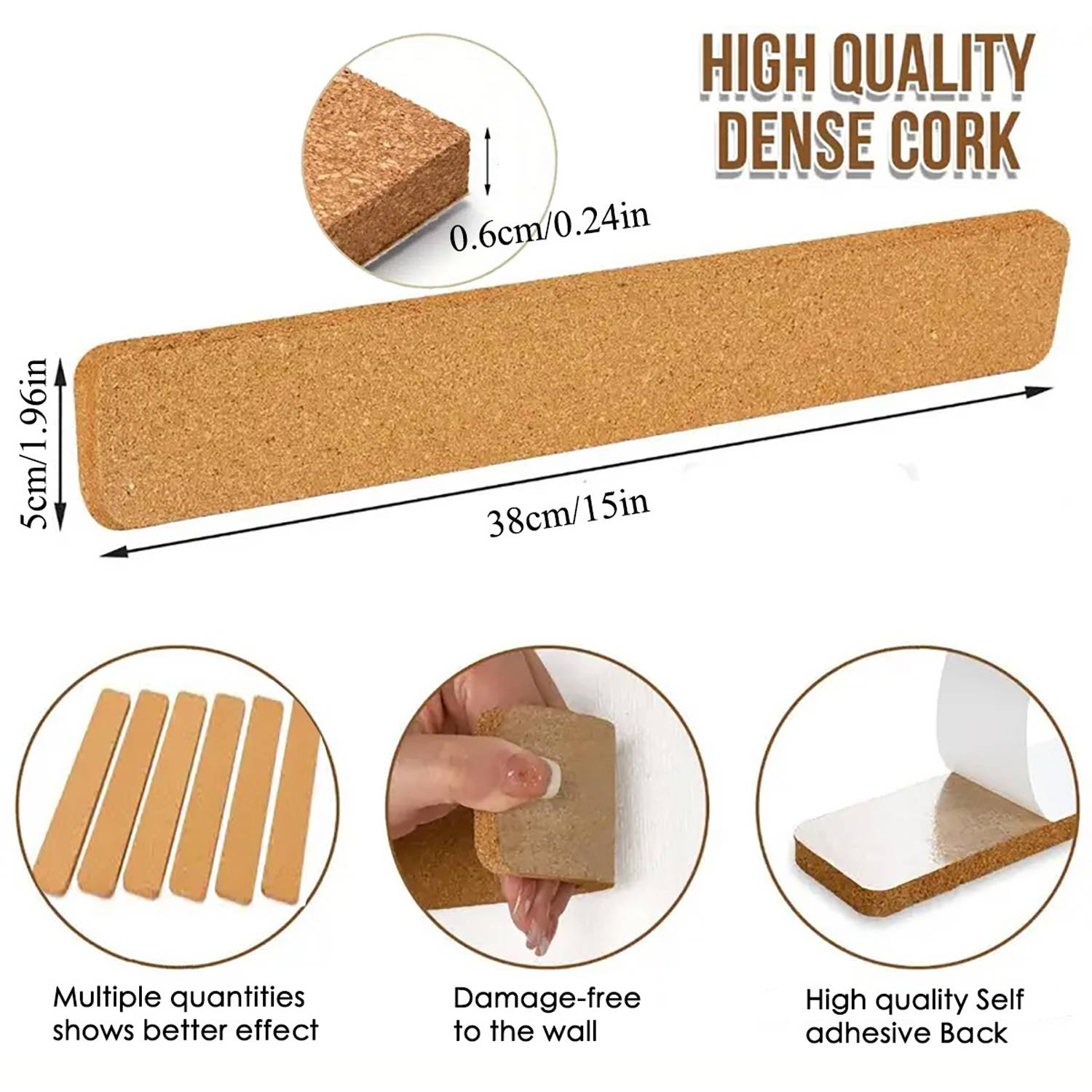 Self Adhesive Cork Bulletin Board Strips 4