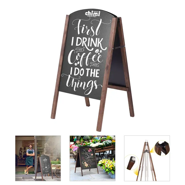 Wood Double Sided A Frame Chalkboard Sign