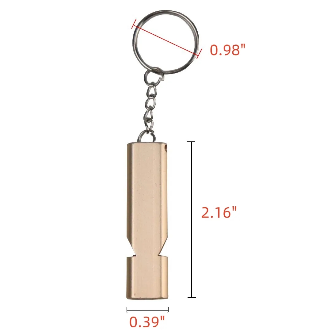 Flat Aluminum Dual Frequency Survival Whistle 1