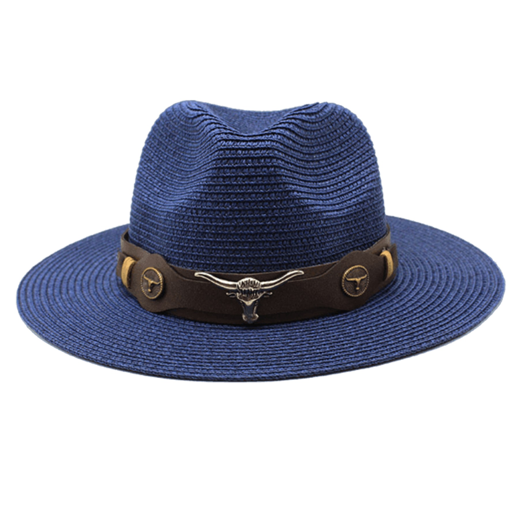 Men'S Jazz Summer Beach Sun Protective Straw Hat 5