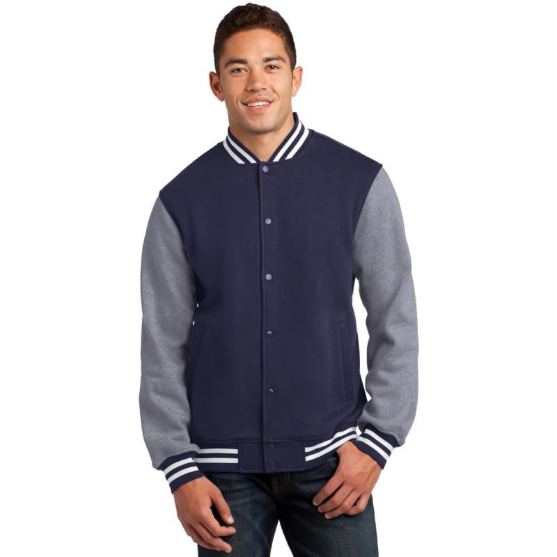 Sport-Tek Fleece Letterman Jacket. 3