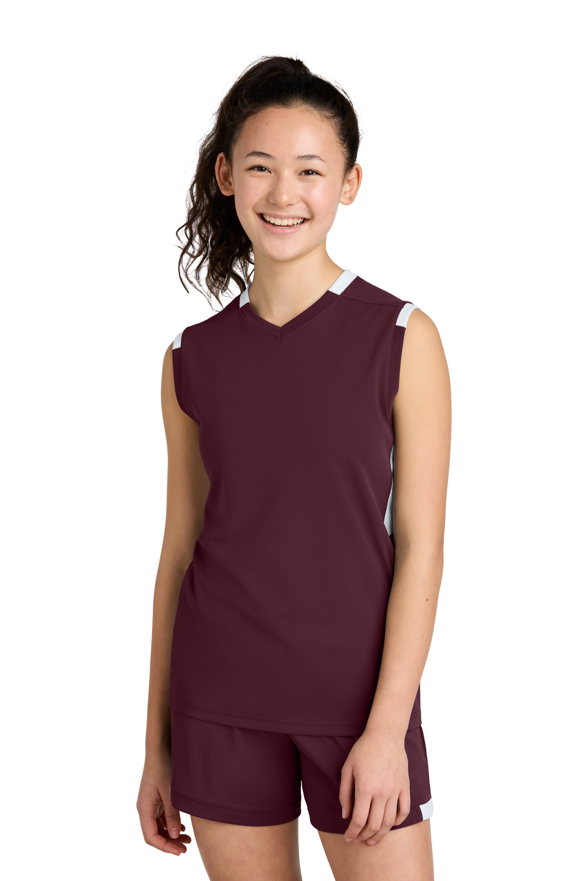 Sport-Tek Youth Club Sleeveless V-Neck YST441 30