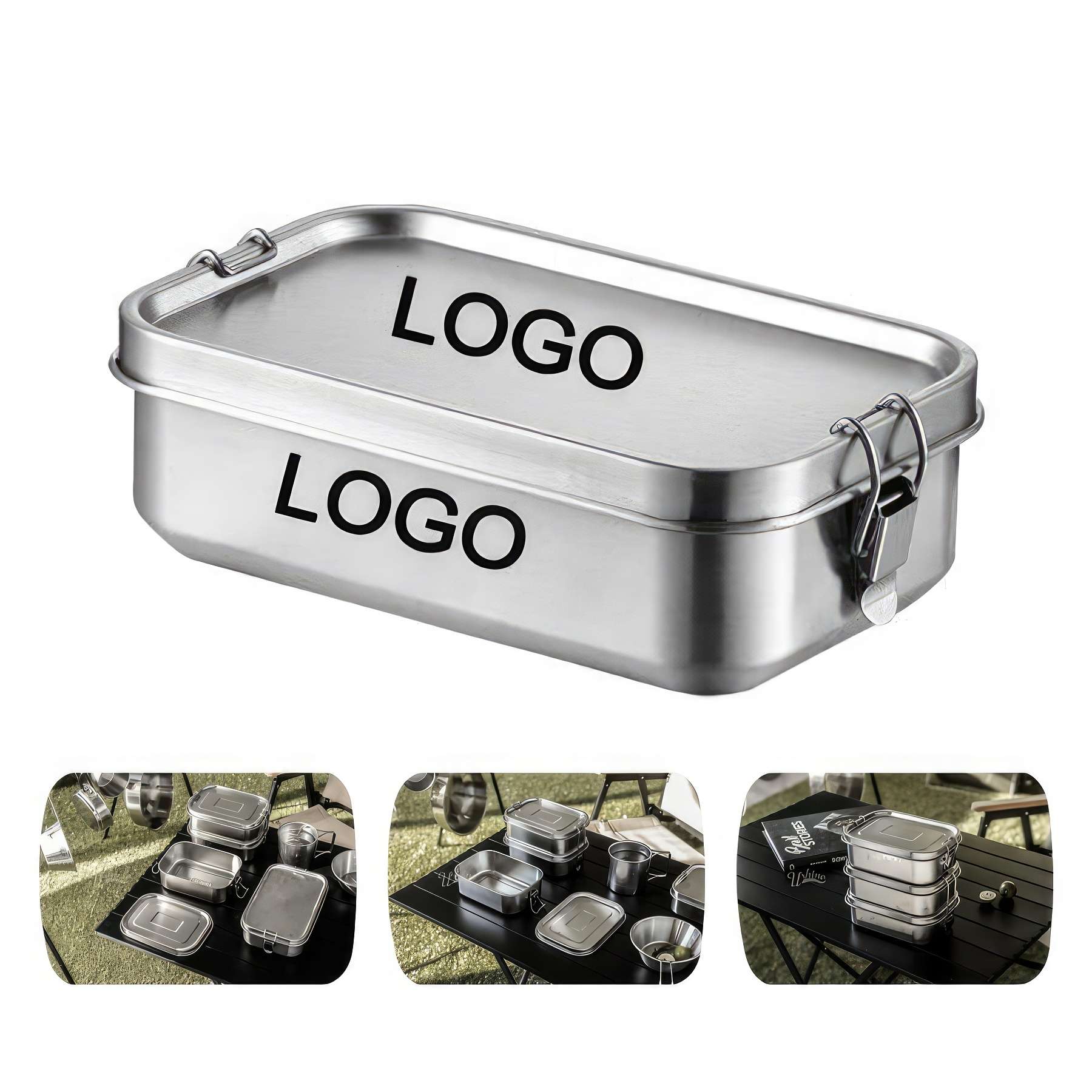 304 Stainless Steel Lunchbox for Dining Out, Work, School: 55.79 oz 2