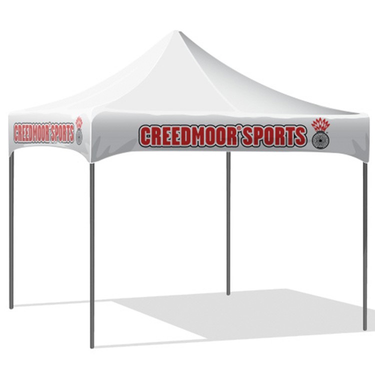 10x10 Black Steel Frame Screen Printed Canopy 1