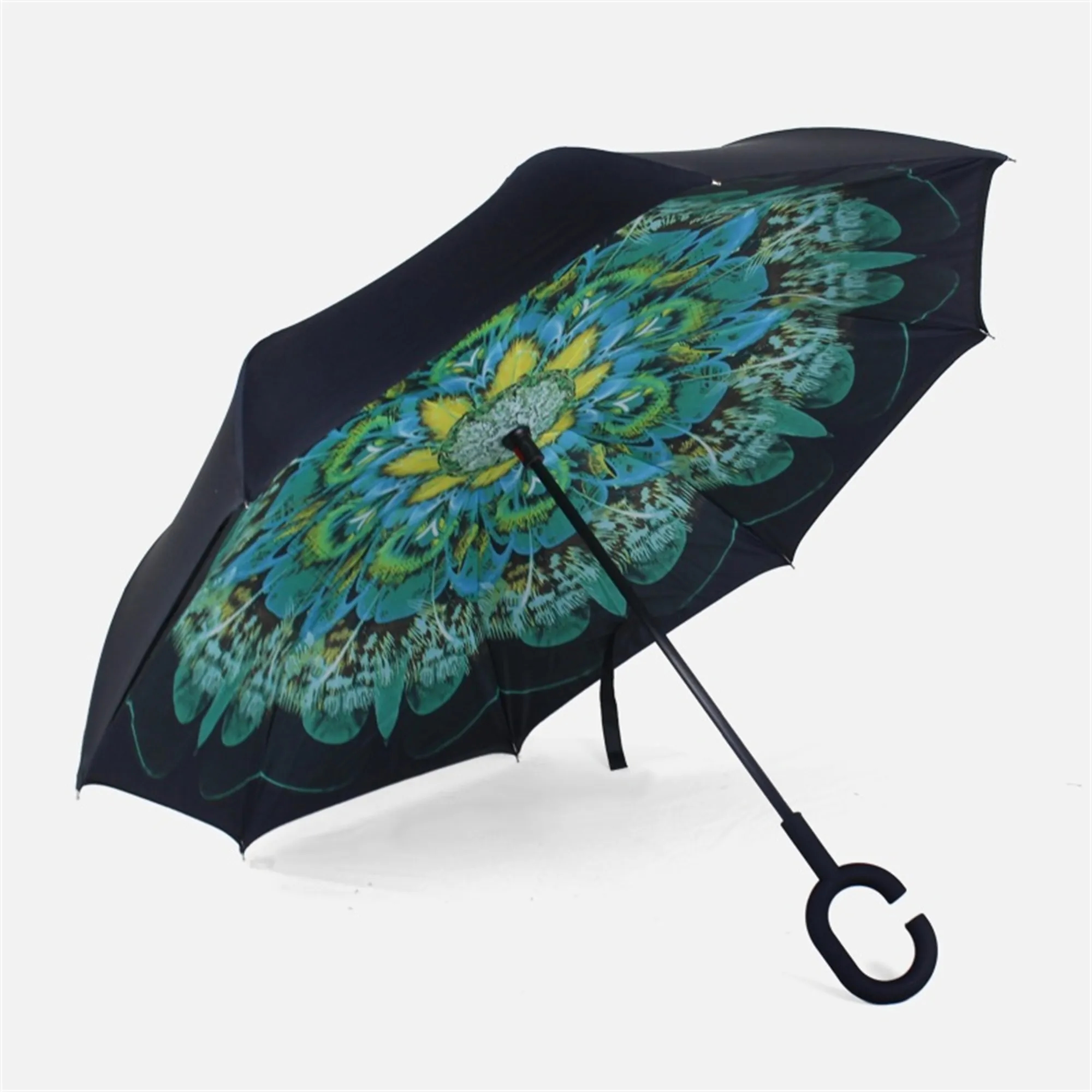 Reverse Upside Down Car Umbrella with C-handle 5