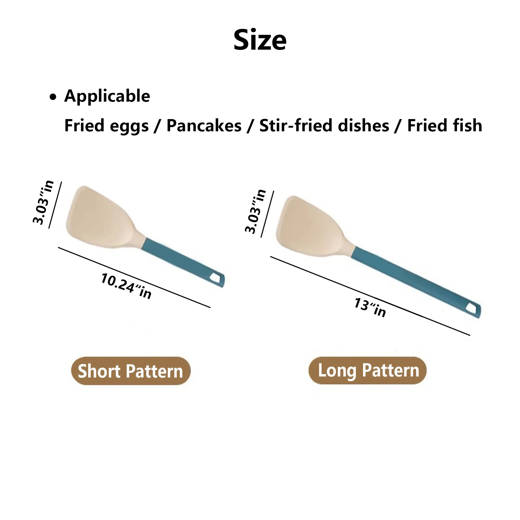 Long Handle Silicone Spatula For Nonstick Pans 5