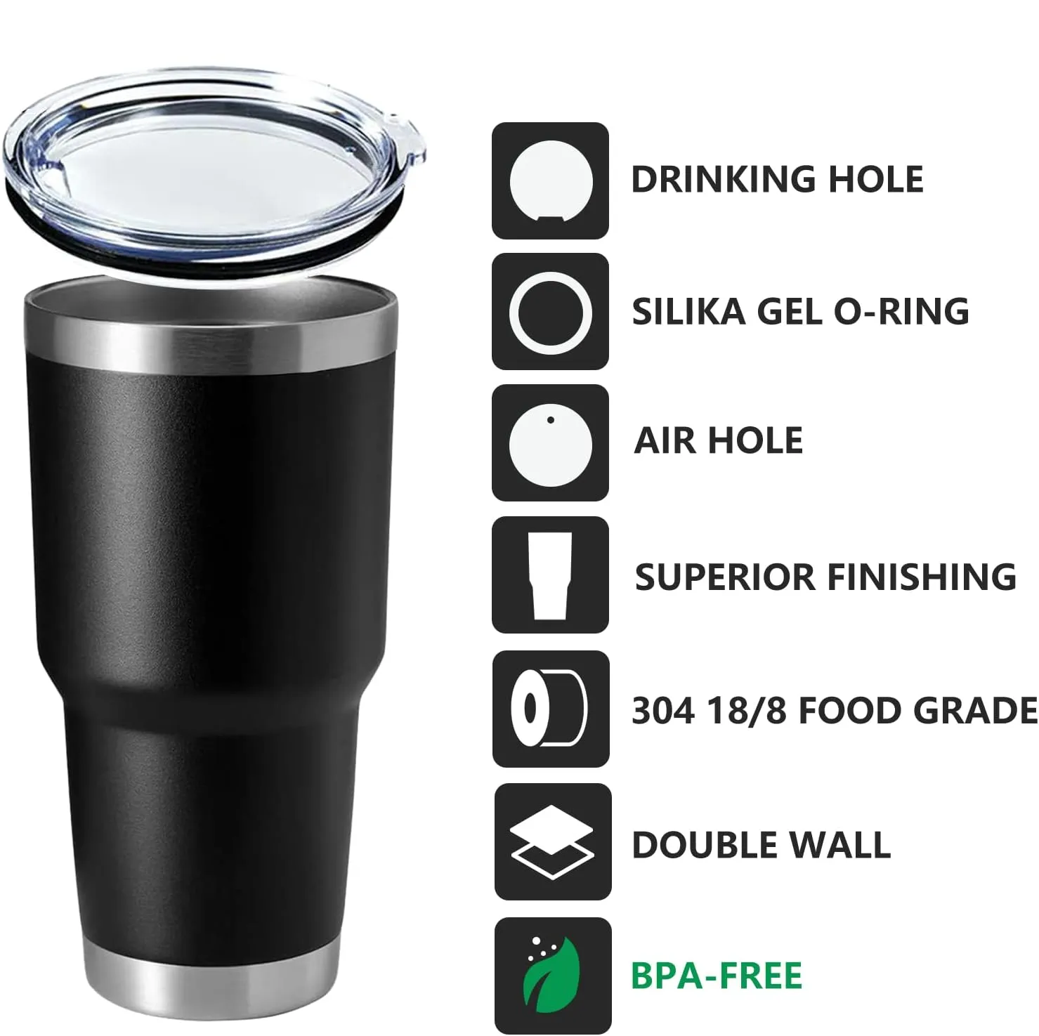 Eco-friendly Double Walled Stainless Steel Travel Coffee Mug 6