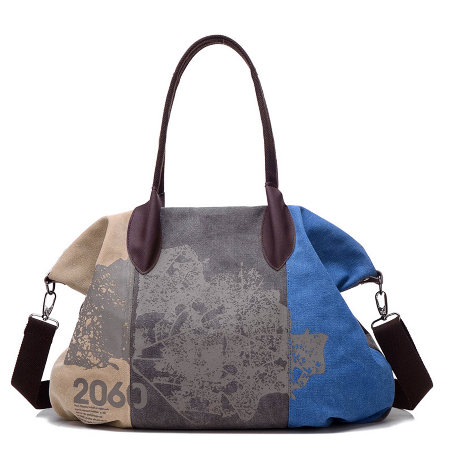 Canvas Shoulder Handbag Tote Shopper Bag For Women, custom tote bag with logo imprint 5
