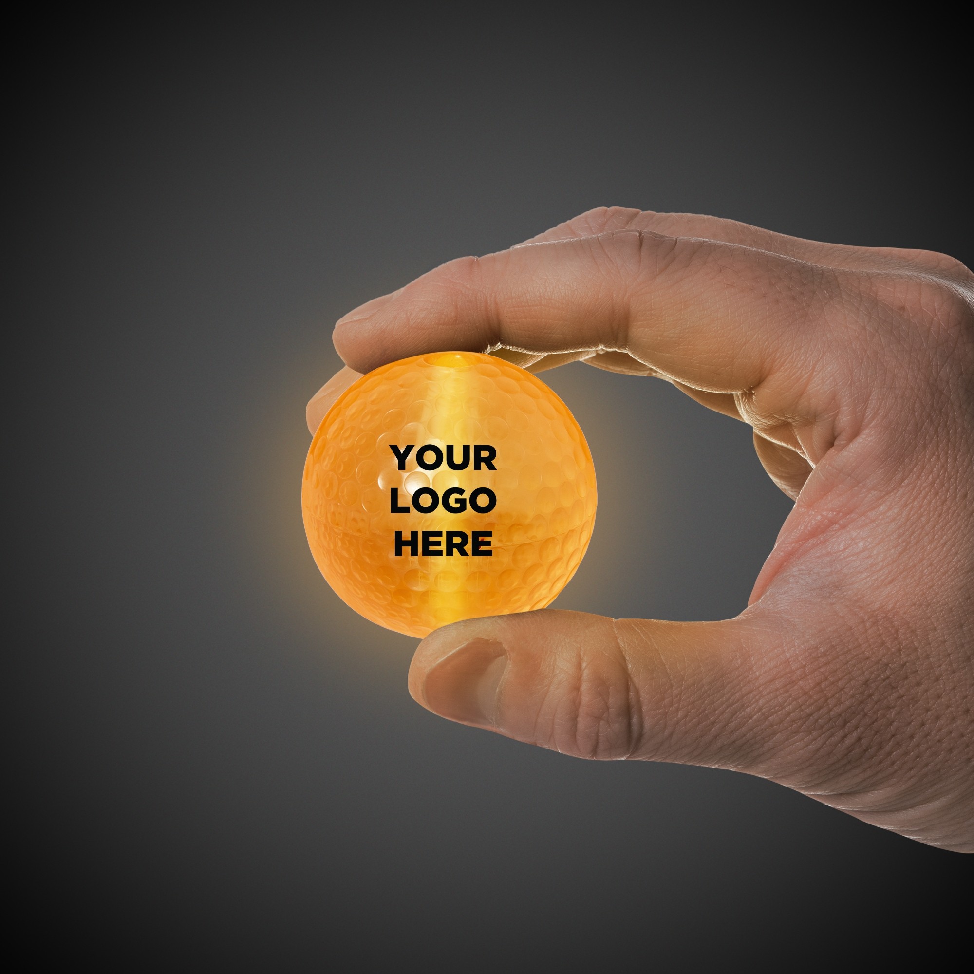 ORANGE GLOW FLYER GOLF BALL (with a 1 1/2'' Jumbo Lightstick) 4