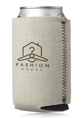 Canvas Foam Can Coolers, custom koozie with logo imprint 1