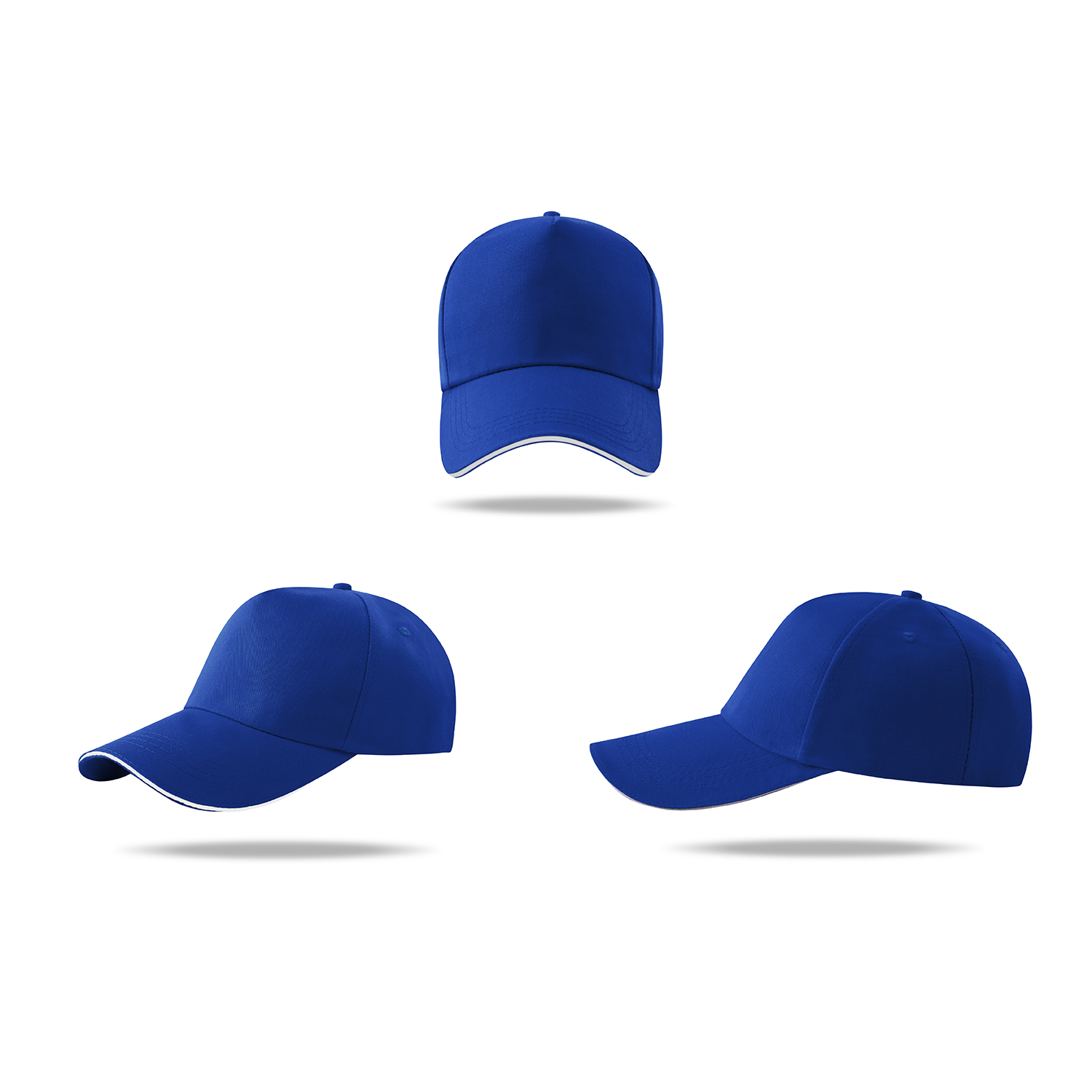 Stock Solid Color Cotton Twill 5 Panel Cap w/Velcro Back Fastener 2