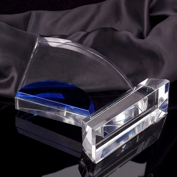 Avant Blue Sailboat Crystal Award 4