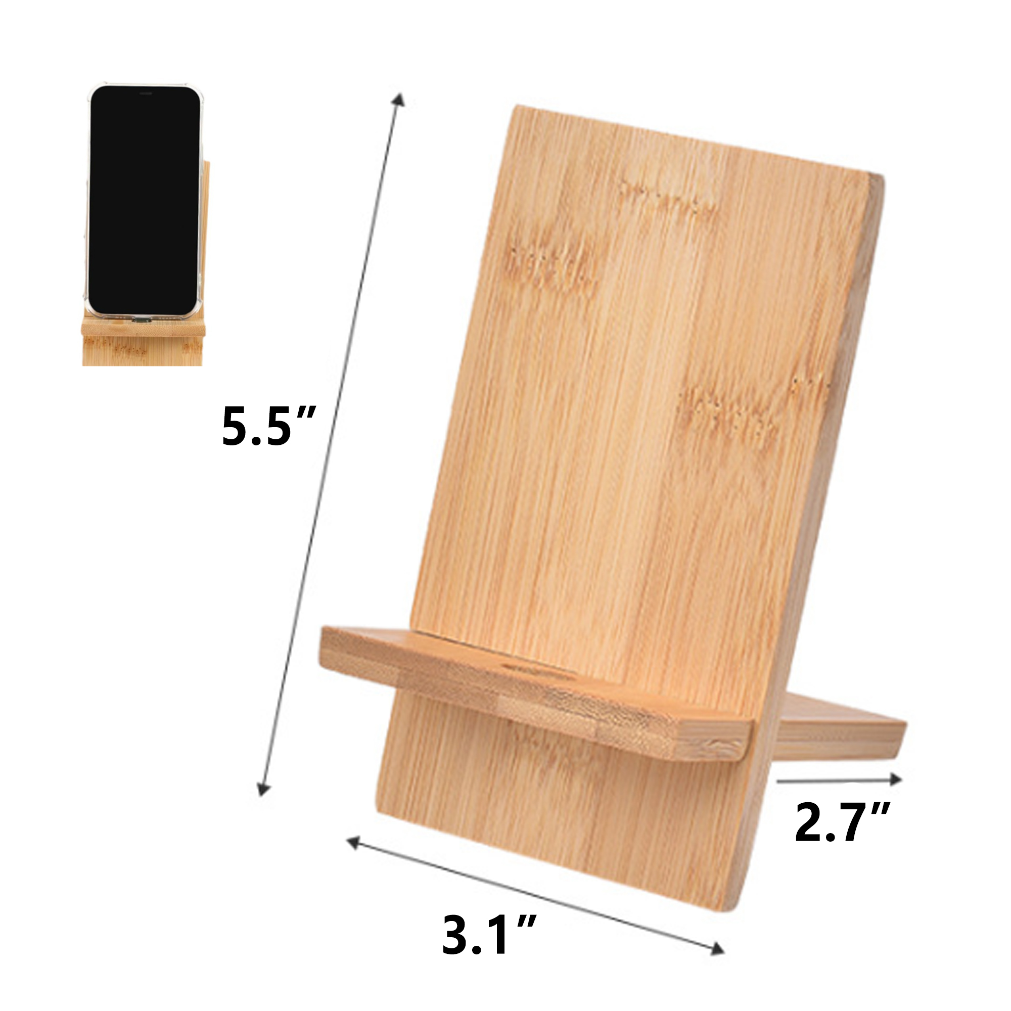 Detachable Bamboo Phone Stand 2