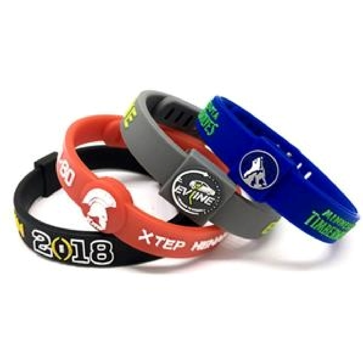 Custom Unisex Rubber Wristband Silicone Bracelets 2