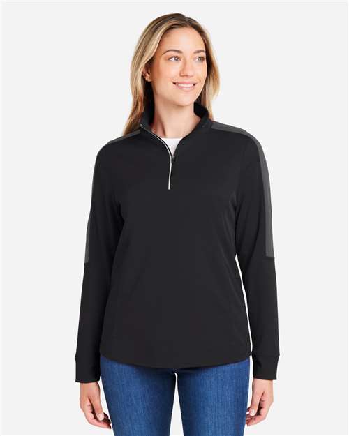 Women's Market Snag Protect Mesh Colorblock Quarter-Zip Pullover - CE404W 22