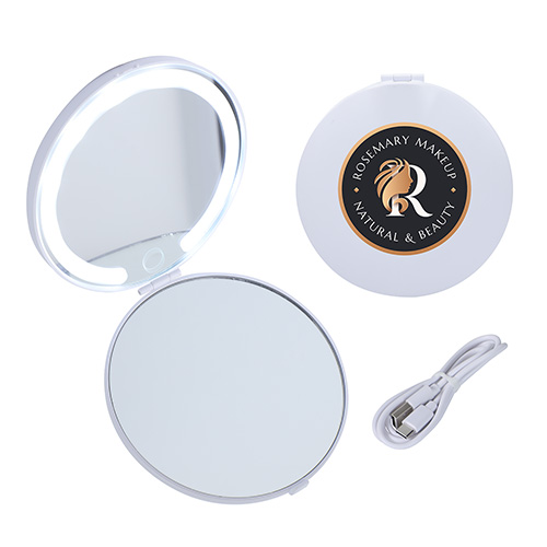 Allure Rechargeable Dual Pocket Mirrors with 2 Light Modes 2