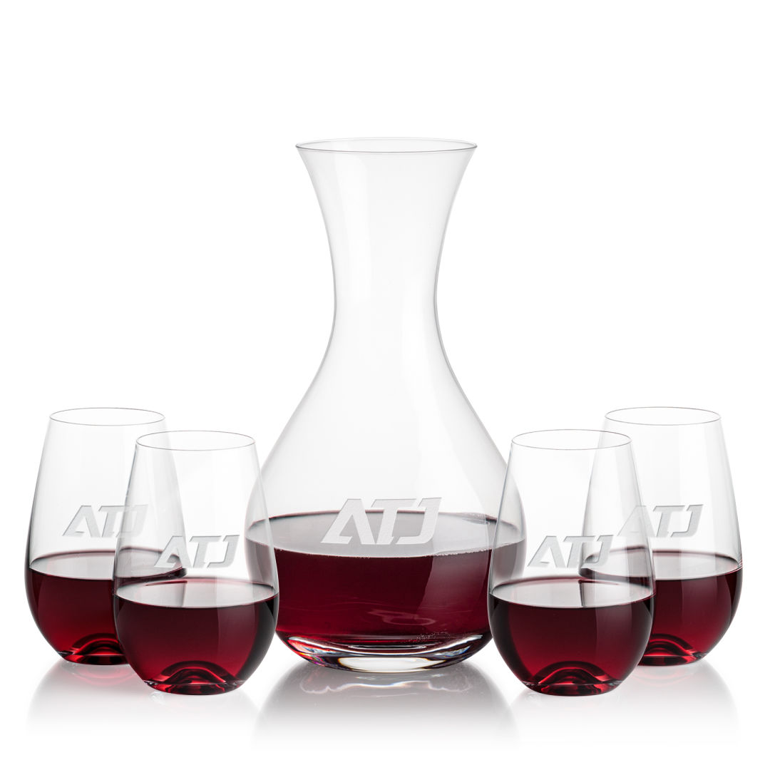 Adelita Carafe & Boston Stemless Wine 4