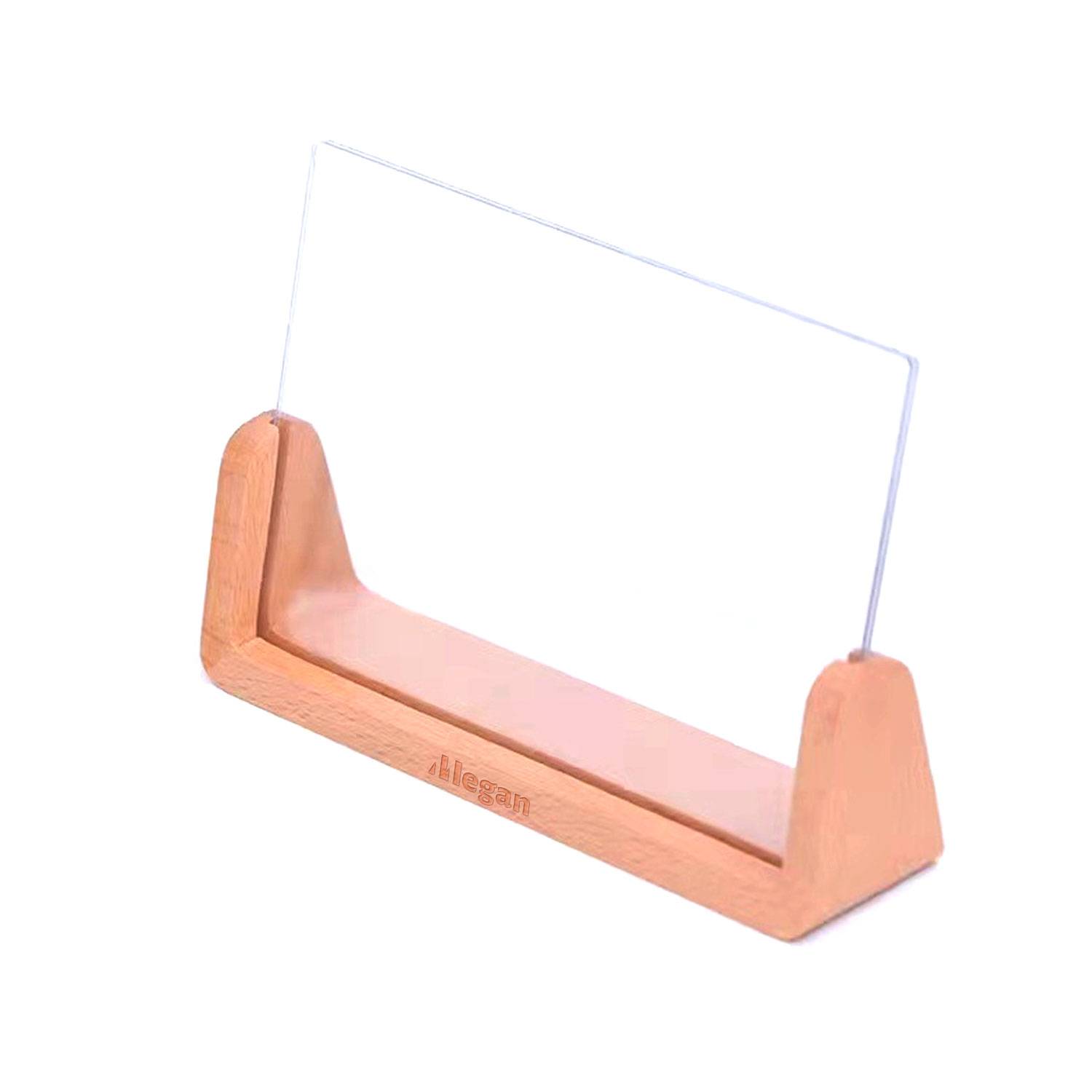 4 "6" Solid Wood Base Transparent Acrylic Photo Frame 2