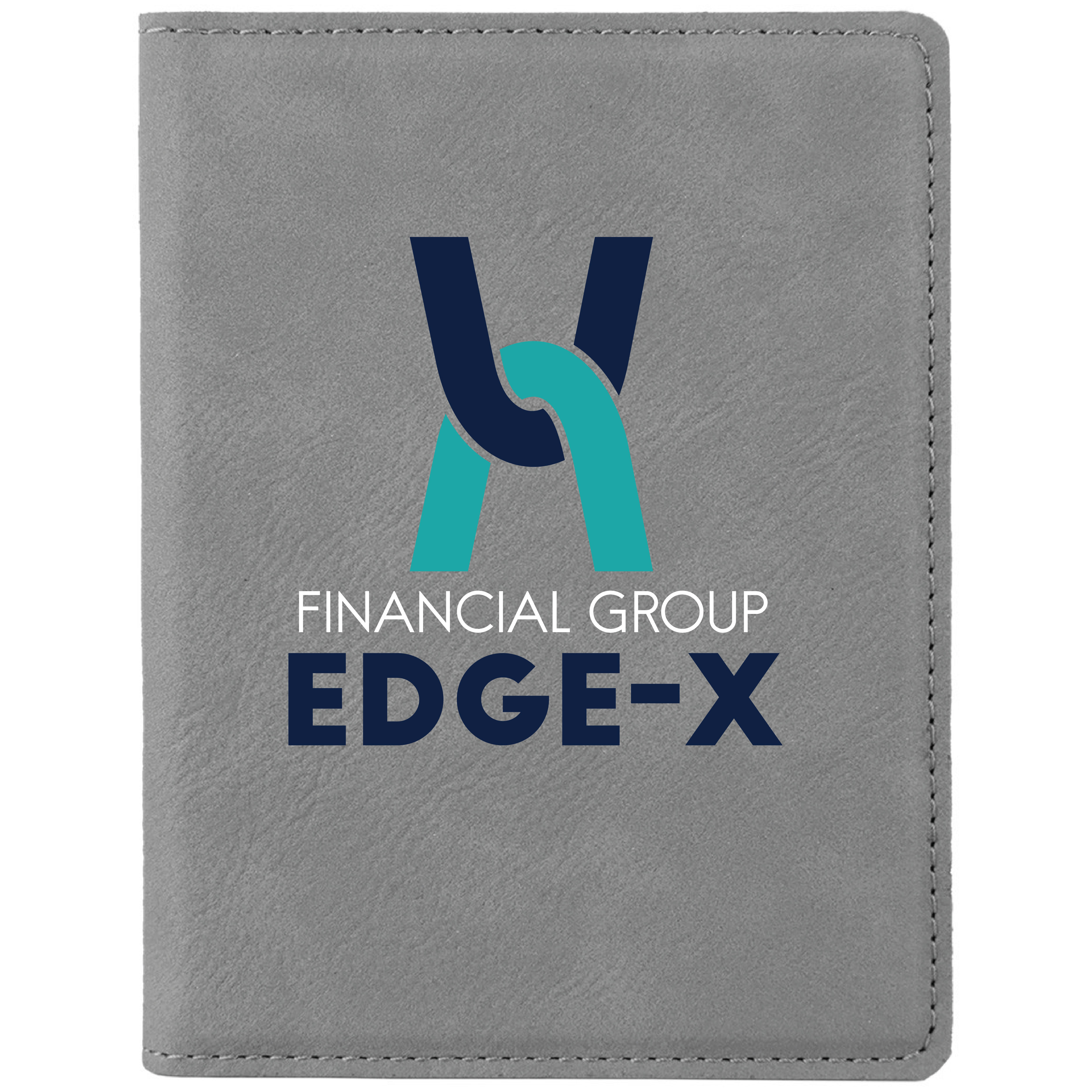 Gray Leatherette Passport Holder