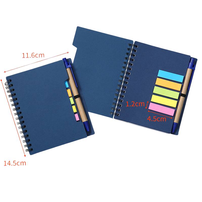 Spiral Notebook W/ Sticky Notes & Pen 2