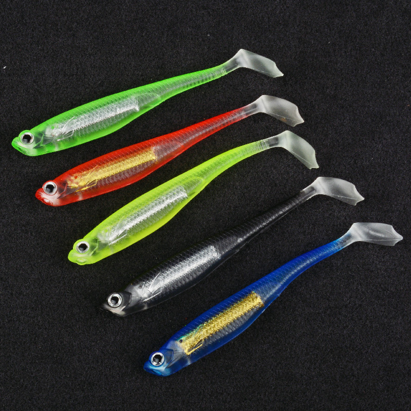 Fish Paddle Tail Swim baits Soft Fishing Lures for Bass Fishing 5