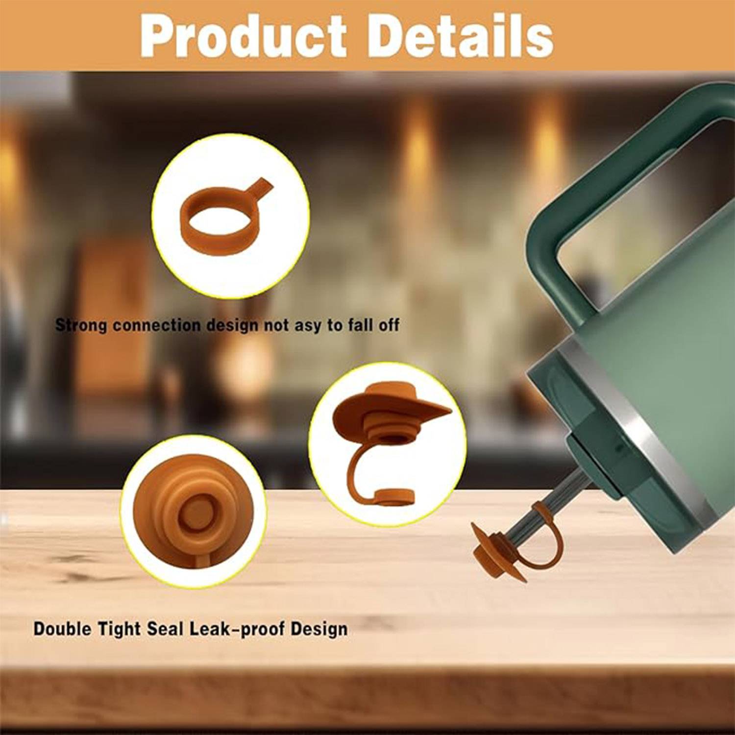 Cowboy Hat Silicone Straw Covers Compatible with Cup 7