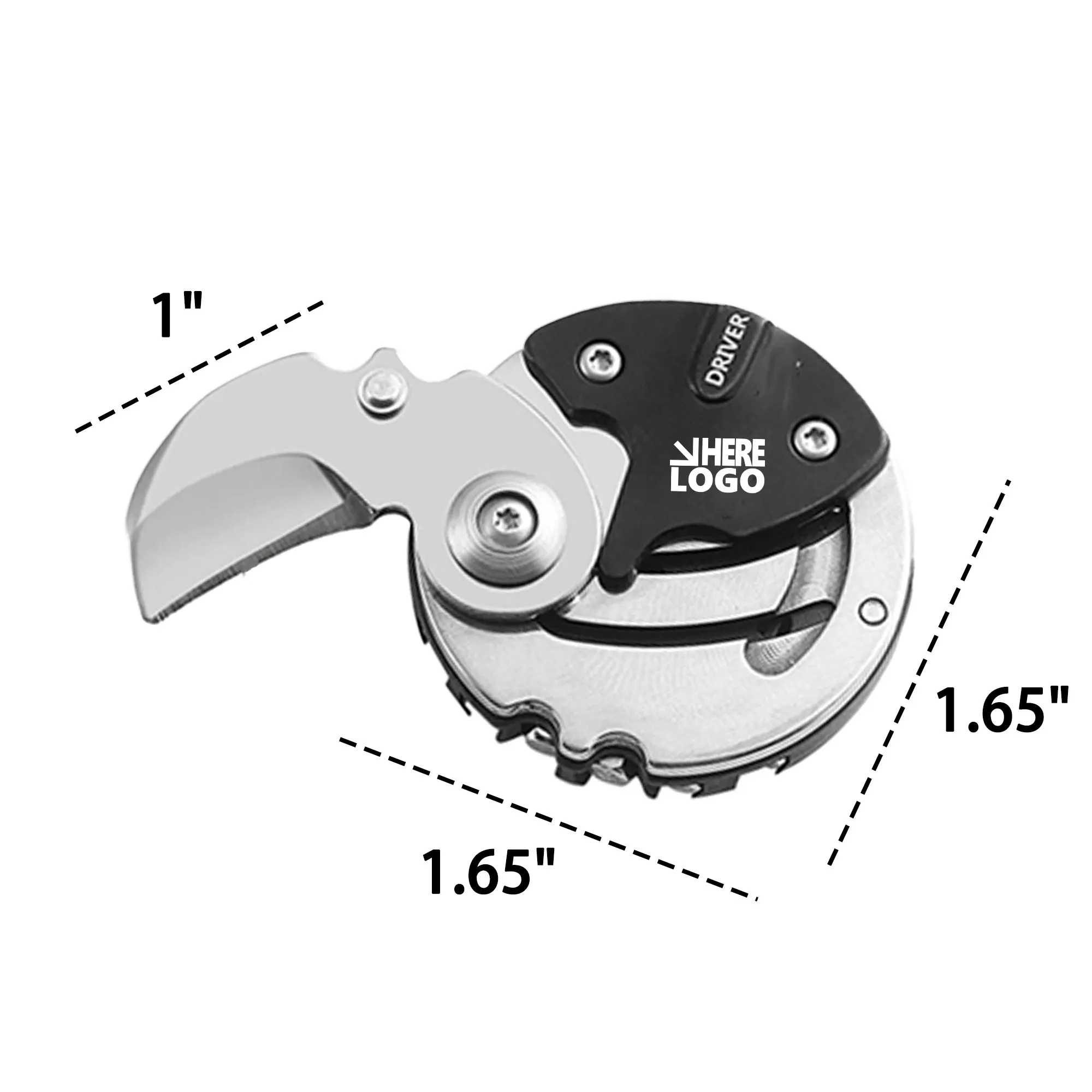 MOQ 20 Coin Pocket Knife With Screwdriver Set Mini Tool 2