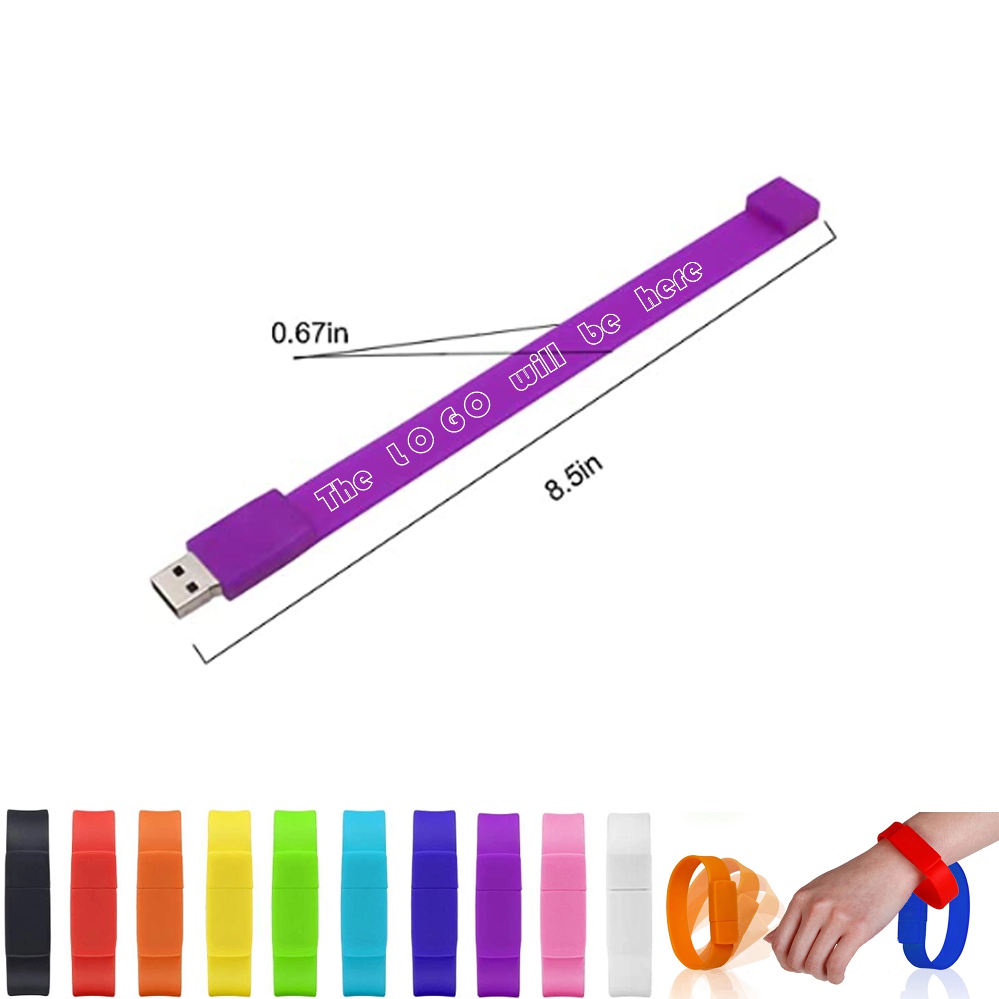 USB Drives Silicone Bracelet
