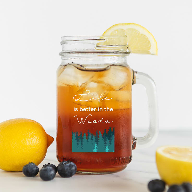 16 Oz Custom Mason Jars With Handles 9