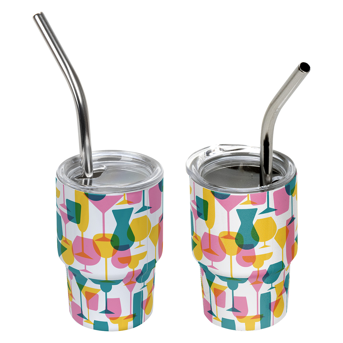 Mini Belmont 3 oz Double-Wall Stainless Steel Tumbler with Straw 45