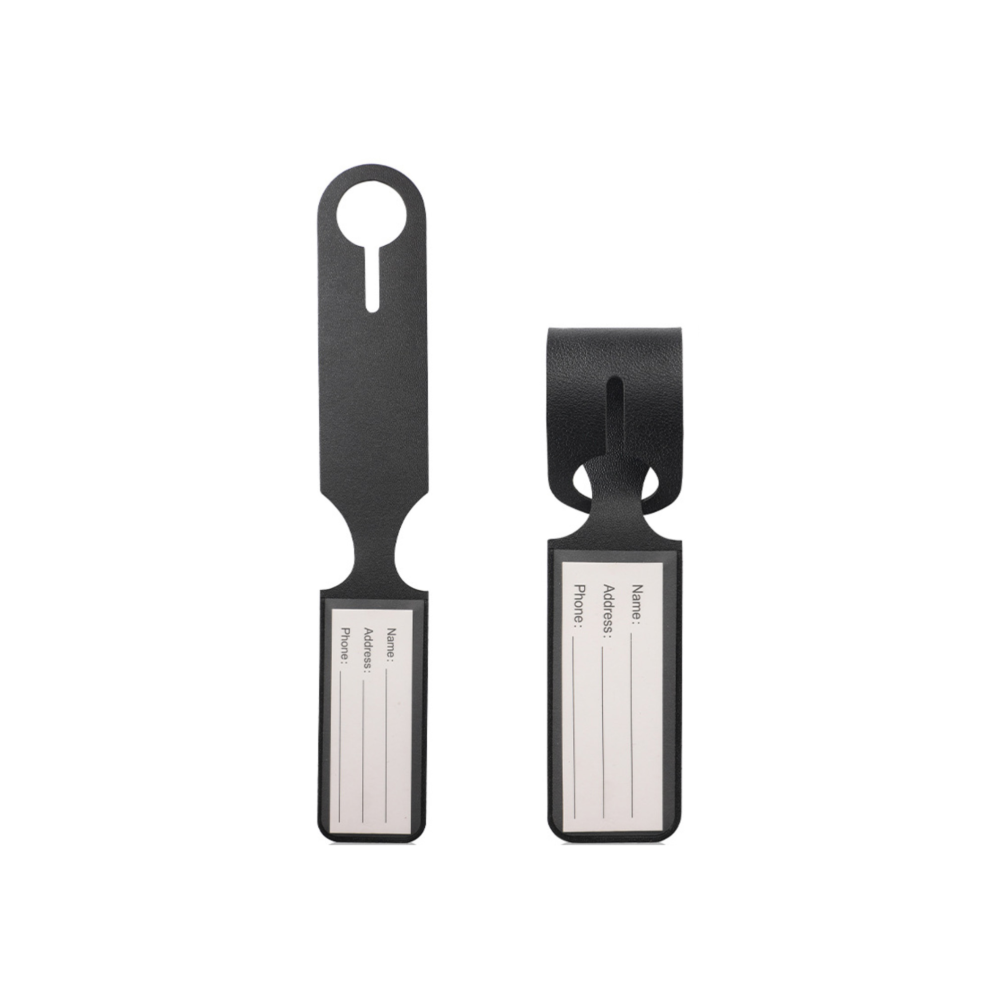 Pu Leather Privacy Luggage Tag With Buckle Strap 8