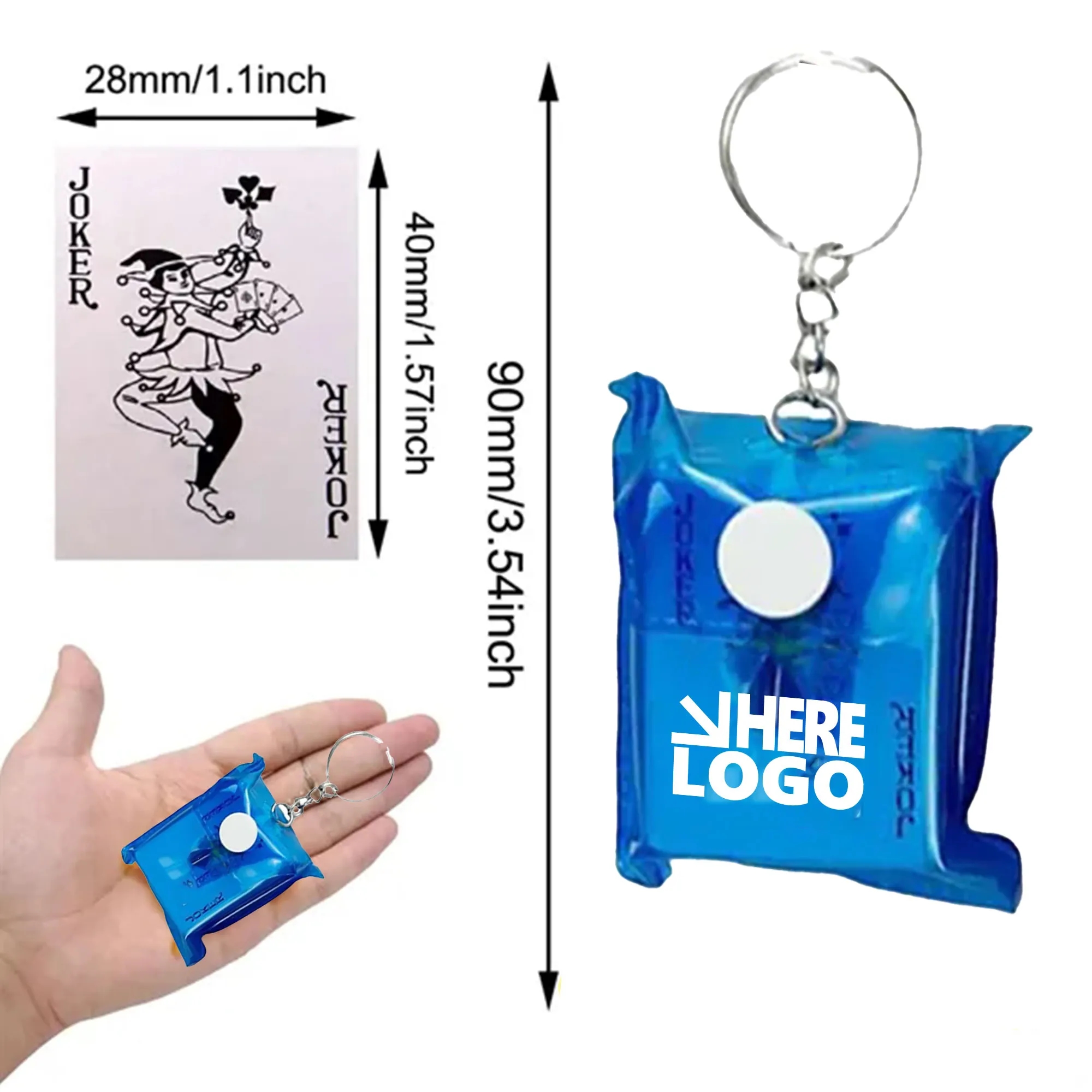 MOQ 20 Mini Poker Keychain with Waterproof Bag 2