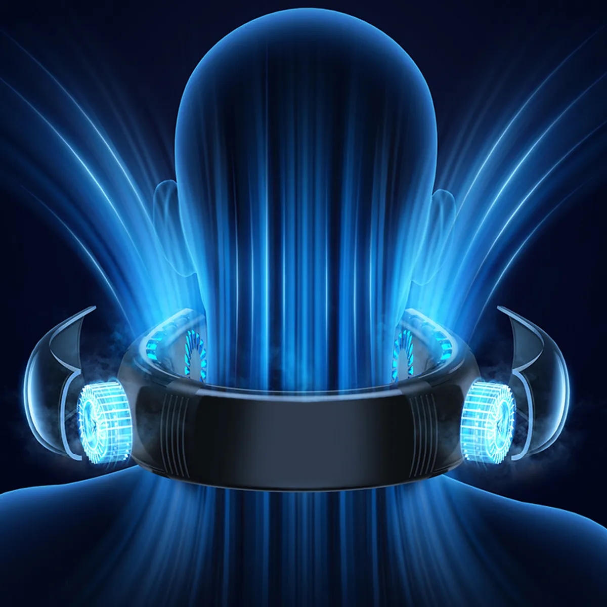 Portable Neck Digital Display Personal Fan 3