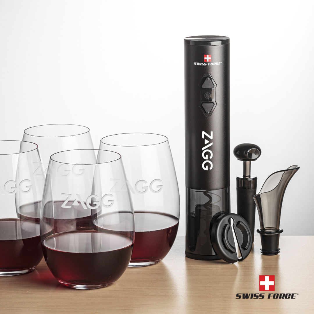 Swiss Force® Opener Set & Laurent Stemless Wine 6