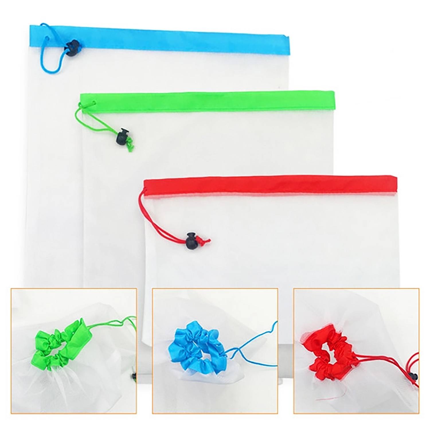 Mesh drawstring polyester bag 2