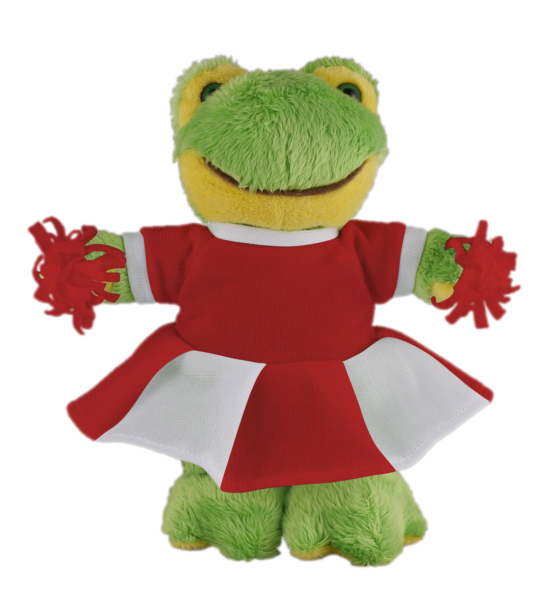 Soft Plush Stuffed Frog with Cheerleader Outfit 1