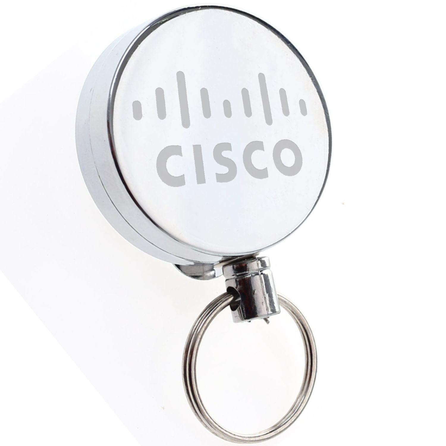 Full Body Metal Round Badge Reel w/ Keyring 2