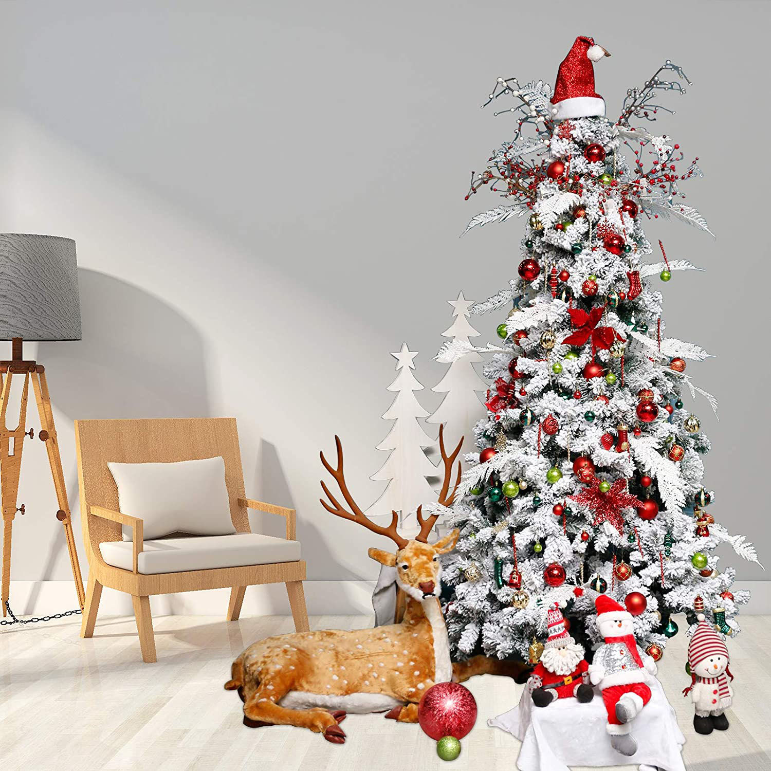 Holiday Bulbs Festive Wedding Hanging Ornaments Christmas Tree Decoration--8 cm 12