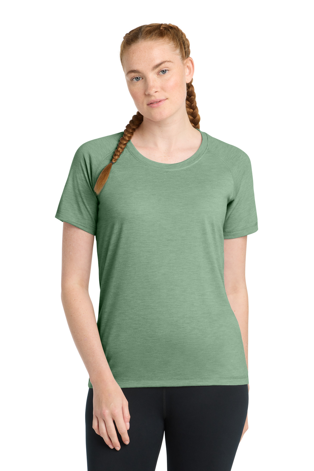 Sport-Tek Women's PosiCharge Tri-Blend Wicking Scoop Neck Raglan Tee. LST400 32