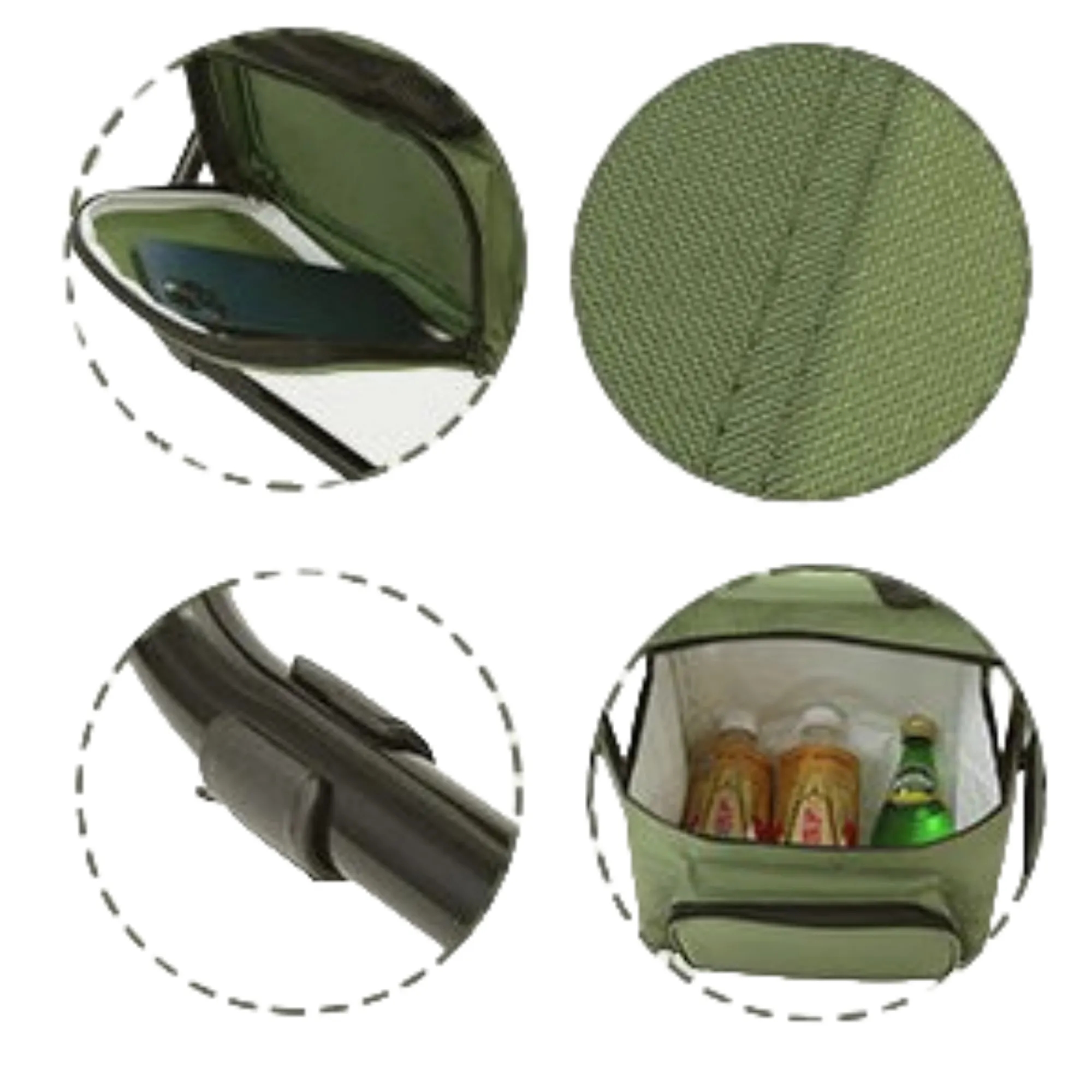 Portable Outdoor Folding Chair with Cooler Bag 10
