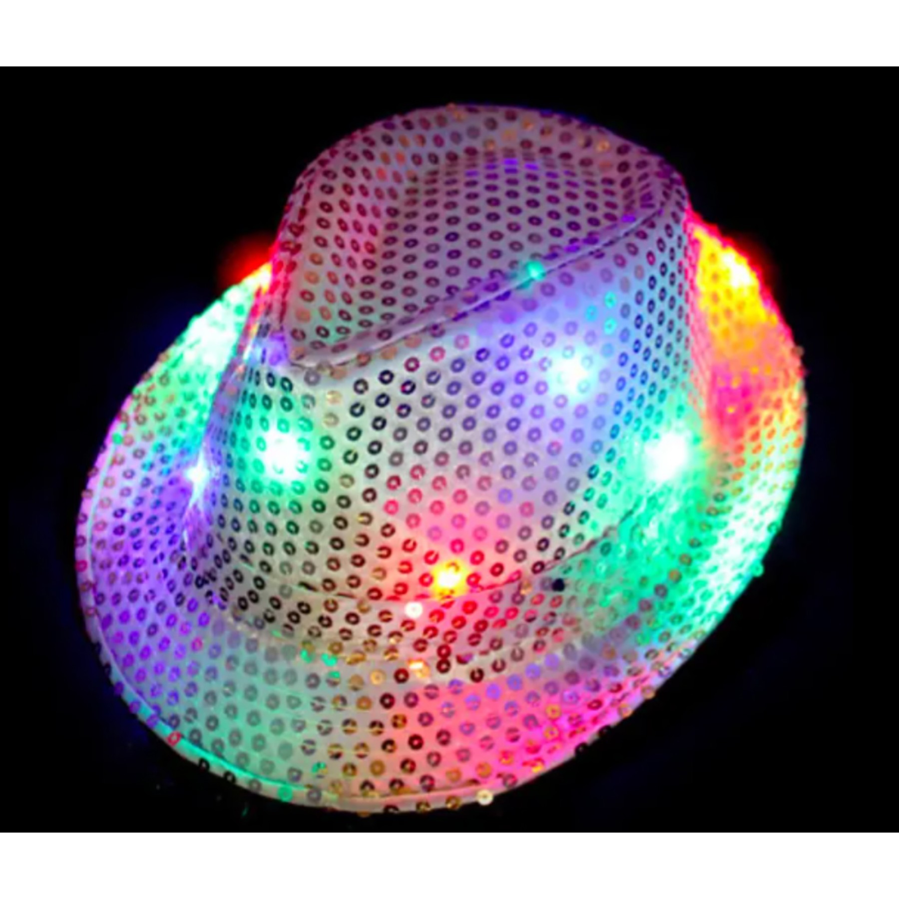 Custom Flashing Led Sequin Fedora Hats 5