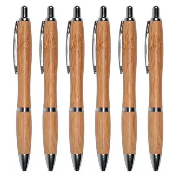Curvy Bamboo Ballpoint Pen 2