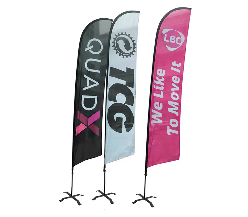 Advertising Feather Flag with Fiberglass Poles 2