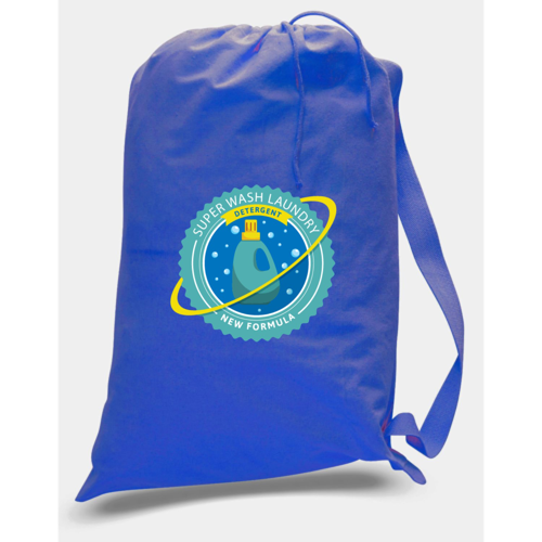 Custom 12 oz Cotton Canvas Laundry Bag w/ Drawstring - 19"W 3